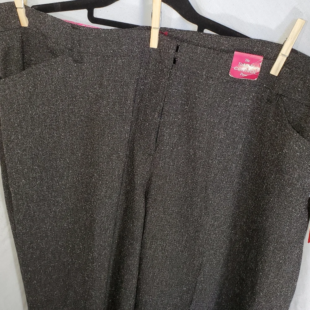 212 Collection Charcoal Tweed Dress Pants Size 18W - Picture 3 of 16